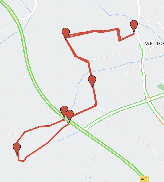 Streckenverlauf 5 km Strecke (klicken)